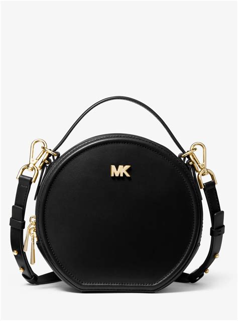 michael kors delaney medium leather canteen crossbody bag